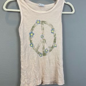 Allen Allen Small Light Pink Peace Sign Tank